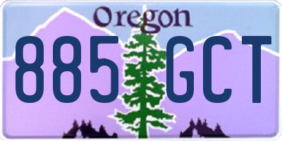 OR license plate 885GCT