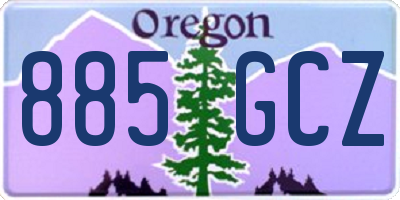 OR license plate 885GCZ