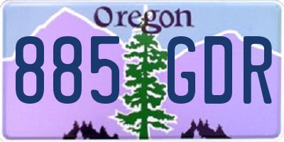 OR license plate 885GDR