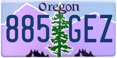 OR license plate 885GEZ