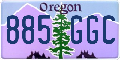 OR license plate 885GGC