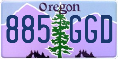 OR license plate 885GGD