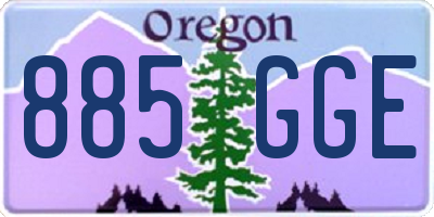 OR license plate 885GGE