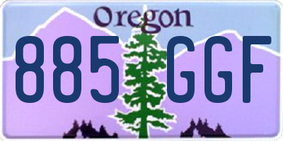 OR license plate 885GGF