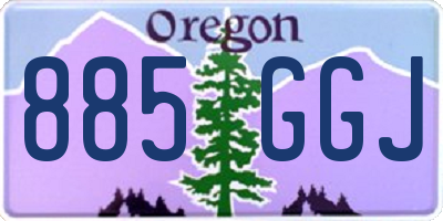 OR license plate 885GGJ