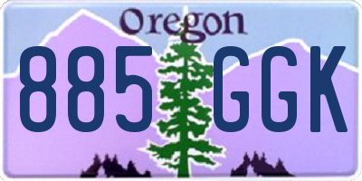 OR license plate 885GGK