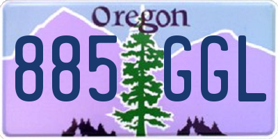 OR license plate 885GGL