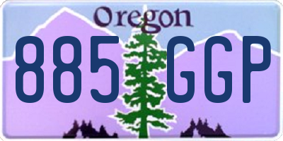 OR license plate 885GGP