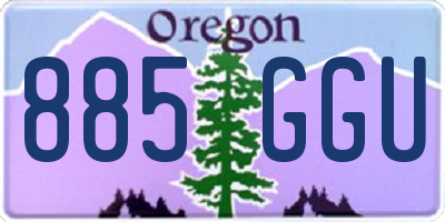 OR license plate 885GGU