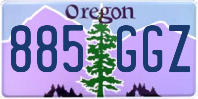 OR license plate 885GGZ