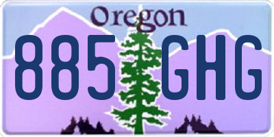 OR license plate 885GHG