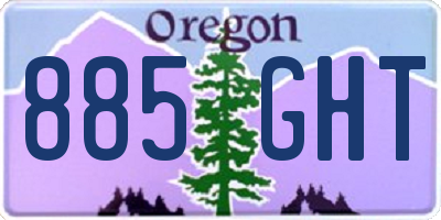 OR license plate 885GHT