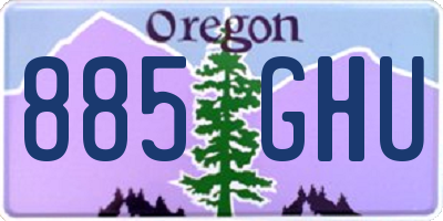 OR license plate 885GHU