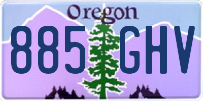 OR license plate 885GHV