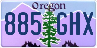 OR license plate 885GHX
