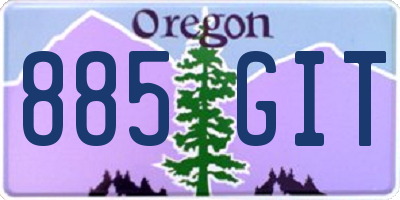 OR license plate 885GIT