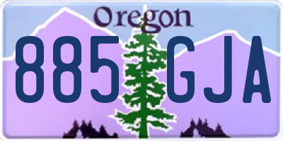 OR license plate 885GJA