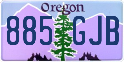 OR license plate 885GJB