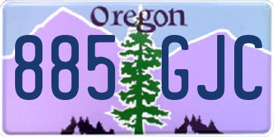 OR license plate 885GJC