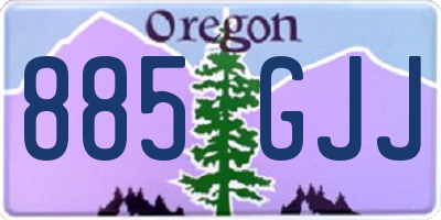OR license plate 885GJJ