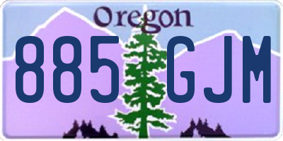 OR license plate 885GJM