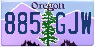 OR license plate 885GJW