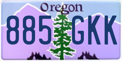 OR license plate 885GKK