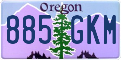 OR license plate 885GKM