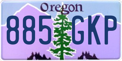 OR license plate 885GKP