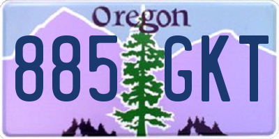OR license plate 885GKT