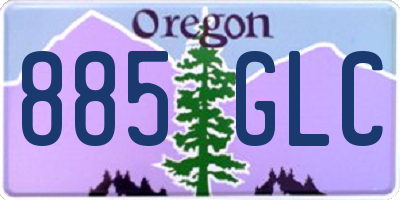 OR license plate 885GLC