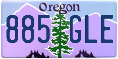 OR license plate 885GLE