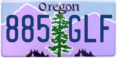 OR license plate 885GLF