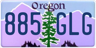 OR license plate 885GLG