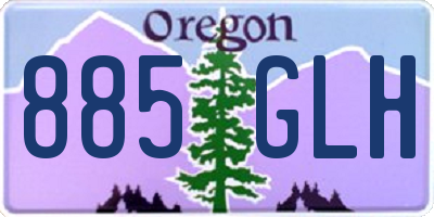 OR license plate 885GLH