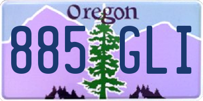 OR license plate 885GLI
