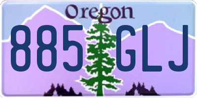 OR license plate 885GLJ