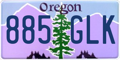 OR license plate 885GLK