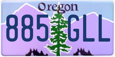 OR license plate 885GLL