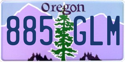 OR license plate 885GLM