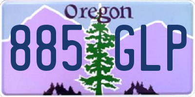 OR license plate 885GLP