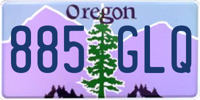 OR license plate 885GLQ