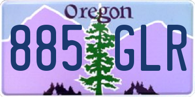 OR license plate 885GLR