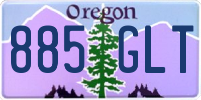 OR license plate 885GLT