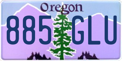 OR license plate 885GLU