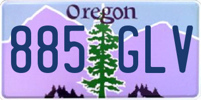 OR license plate 885GLV