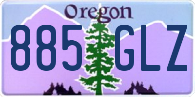 OR license plate 885GLZ