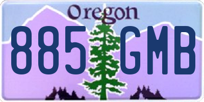 OR license plate 885GMB