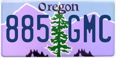 OR license plate 885GMC