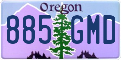 OR license plate 885GMD
